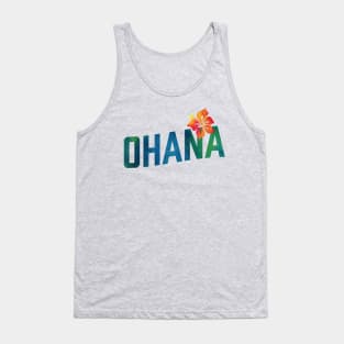 Ohana - Visit Hawaii Hibiscus Floral Watercolor Tank Top